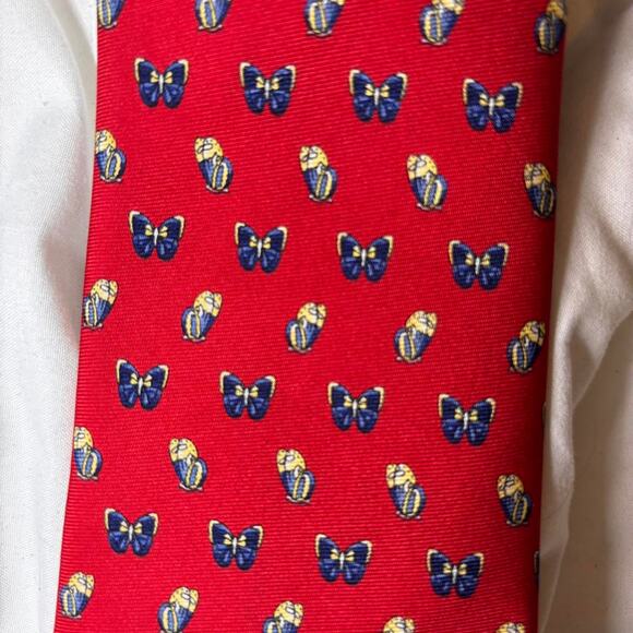 Red and blue silk - Picture 1 of 3